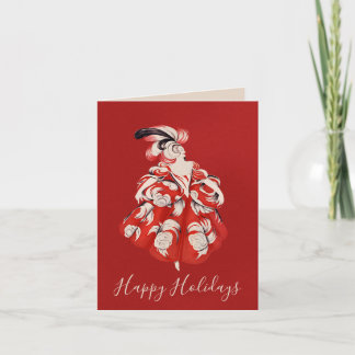 Cartão De Festividades Anisette Red Holiday Folded Card