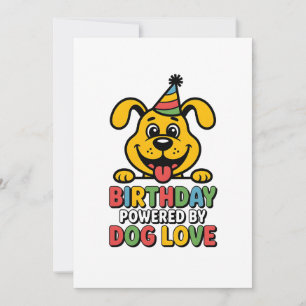 Cartão De Festividades Aniversário com o Poder do Amor Canino