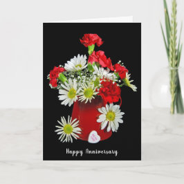 Cartão De Festividades Aniversário da Carnação e da Daisy