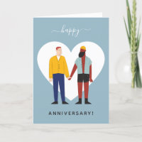 Aniversário da Ilustração do Casal Azul Dusty