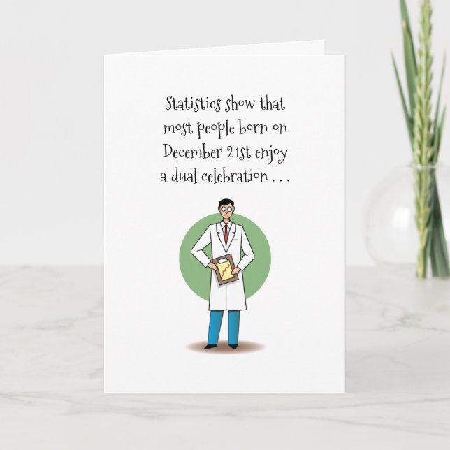 Cartão De Festividades Aniversário de 21 anos Natal de dezembro (Frente)