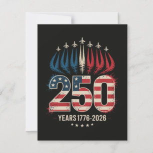 Cartão De Festividades Aniversário de 250 Anos da América
