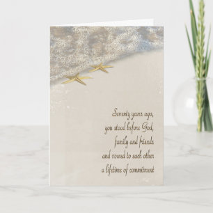 Cartão De Festividades Aniversário de 70 de Starfish