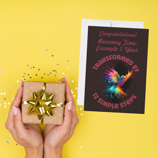 Cartão De Festividades Aniversário de recuperação personalizado de 12 eta (Criador carregado)