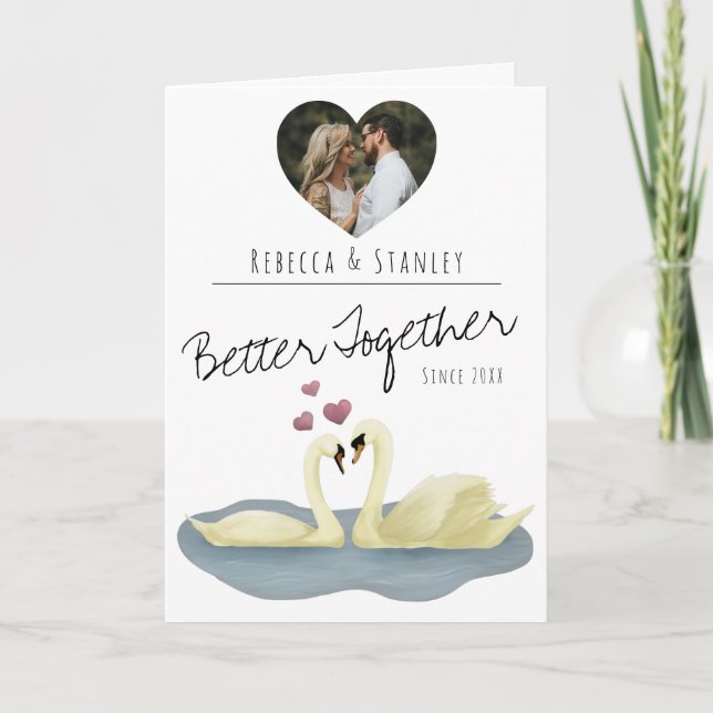 Cartão De Festividades Aniversário do Dia de os namorados de Fotografias  (Frente)