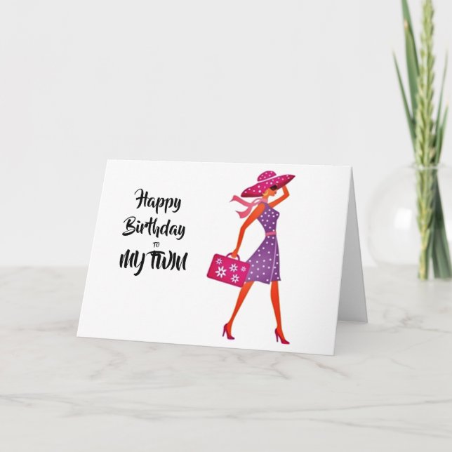 CARTÃO DE FESTIVIDADES ANIVERSÁRIO FELIZ ***PARA MEU GÊMEO*** (Frente)