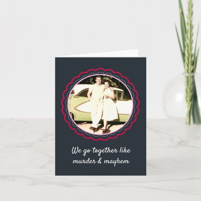 Cartão De Festividades Aniversário Personalizado / Assassinato e Caimento (Frente)