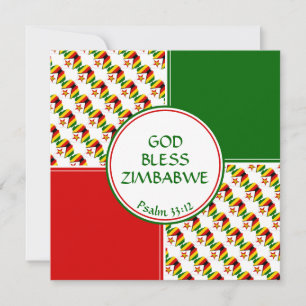 Cartão De Festividades Aniversário Personalizado do ZIMBABWE FLAG