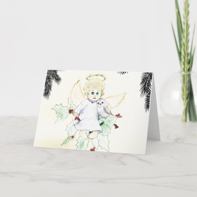 Cartão De Festividades Anjo (Frente)