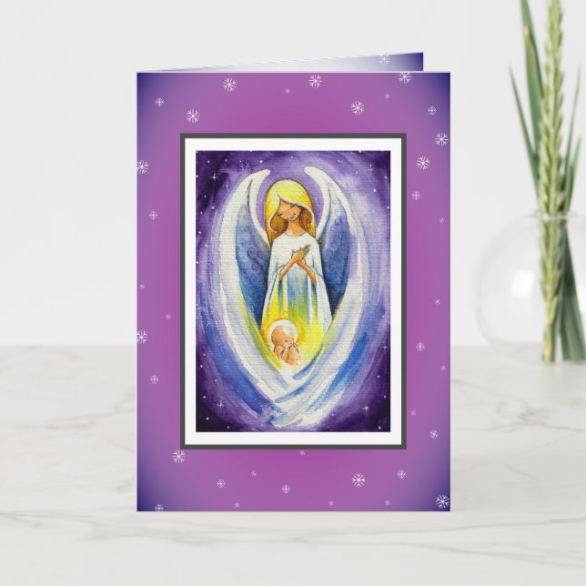 Cartão De Festividades Anjo (Frente)