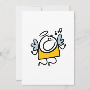 Cartão De Festividades Anjo cantando engraçado