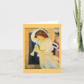 Cartão De Festividades Anjo com trombeta, belas artes de Burne-Jones