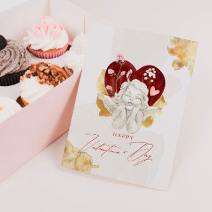 Cartão De Festividades Anjo Cupido do Dia dos Namorados Antigo
