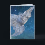 Cartão De Festividades Anjo de cristal (próximo)<br><div class="desc">Um mosaico mágico de um anjo compor de cristais de gelo na noite de um inverno.  As fotos foram tomadas do rio de Poudre do la do esconderijo em Front Range de Colorado as Montanhas Rochosas.</div>