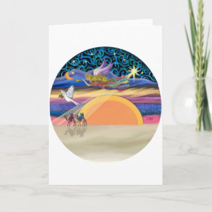 Cartão De Festividades Anjo de Natal - Adicione Seu Pet