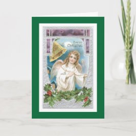 Cartão De Festividades Anjo de Natal com Bell
