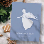 Cartão De Festividades Anjo de Natal Simples Moderno<br><div class="desc">Design é composto por Anjo de Natal Simples Moderno com halo e asas. Disponível aqui: http://www.zazzle.com/store/selectpartysupplies</div>