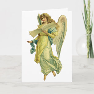 Cartão De Festividades Anjo de Natal Vitoriano, Glória in Excelsis Deo