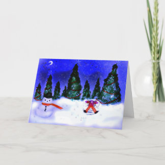 Cartão De Festividades Anjo de neve