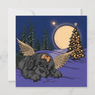 Cartão De Festividades Anjo de Neve Cachorrinho