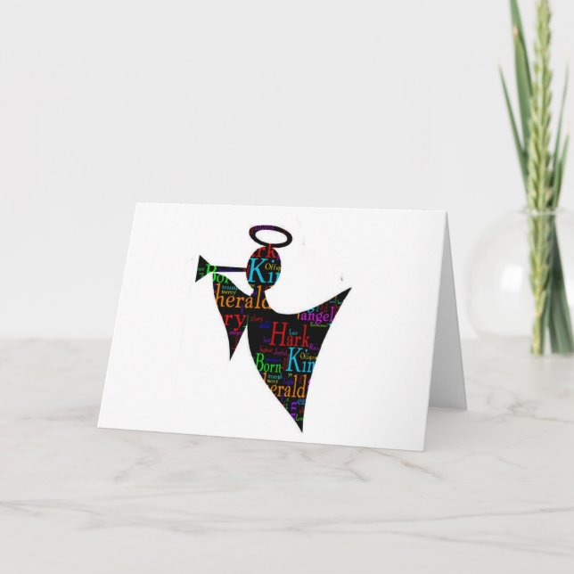 Cartão De Festividades Anjo do Natal (Frente)