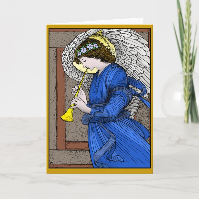 Cartão De Festividades Anjo do Natal (Frente)