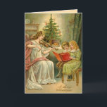 Cartão De Festividades Anjo do natal vintage<br><div class="desc">Cartões do natal vintage. Cartões de Natal do Victorian. Cartões de natal para as pessoas que você ama. Sinta livre mudar para dentro as palavras para refletir sua própria personalidade especial.  Cartões de Natal. Suportes do dinheiro.</div>
