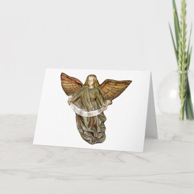 Cartão De Festividades Anjo Dourado (Frente)