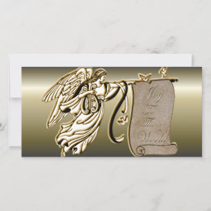 Cartão De Festividades Anjo e Joy para o Percurso Mundial