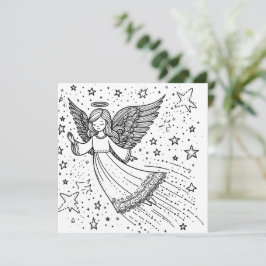 Cartão De Festividades Anjo Guardião de Arte Cortante