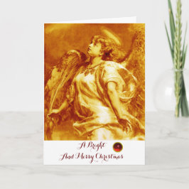 CARTÃO DE FESTIVIDADES ANJO ROMÂNTICO, DOURADO AMARELO-AMARELO