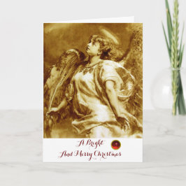 CARTÃO DE FESTIVIDADES ANJO ROMÂNTICO,PENA,SÉPIA BRANCA