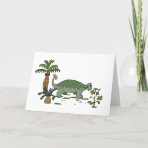 Cartão De Festividades Ankylosaurus Dinosaur