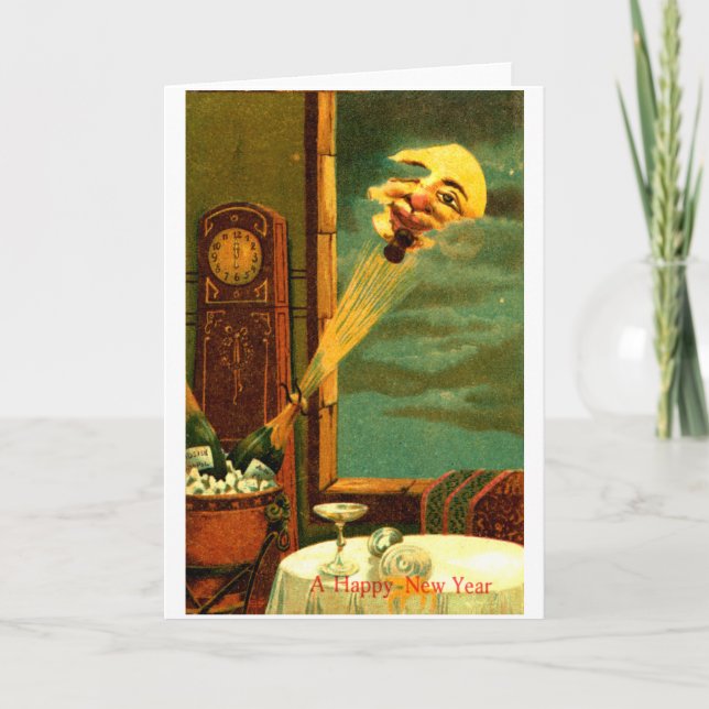 Cartão De Festividades Ano 1908 novo de Champagne (Frente)