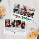 Cartão De Festividades Ano Clássico De Feliz Natal Em Revisão 10 Foto<br><div class="desc">Celebre a estação com este ano único e clássico de Feliz Natal na revisão de dez cartões de feriado fotográfico com um toque de charme de vintagem. A design minimalista apresenta uma elegante paleta de cores vermelha e verde, evocando o espírito aconchegante do inverno. O seu apelo moderno e divertido,...</div>