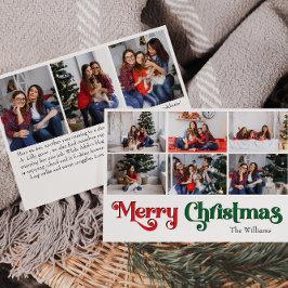 Cartão De Festividades Ano Clássico de Feliz Natal Em Revisão Nove Foto