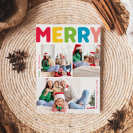Cartão De Festividades Ano Colorido e Feliz em Revisão 3 Foto Vertical