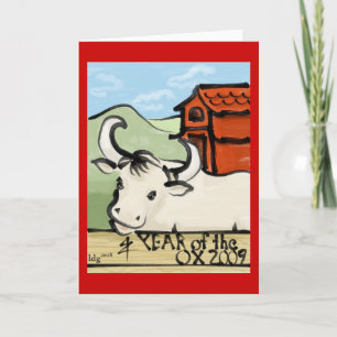 Cartão De Festividades Ano da Fazenda Ox 2009