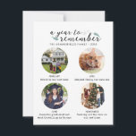 Cartão De Festividades Ano de Colagem de Fotos da Família no Natal<br><div class="desc">Um Ano para Lembrar do Cartão de Colagem de Fotos da Família de Natal que você pode facilmente adicionar suas fotos de histórias de marcos que aconteceram durante o ano. Perfeito para a família e os amigos ficarem no caminho das conquistas da sua vida e desejarem-lhes uma temporada de excelente...</div>