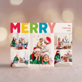 Cartão De Festividades Ano De Feliz Colorida E Brilhante Na Revisão Cinco