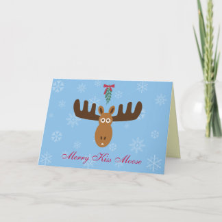 Cartão De Festividades Ano do Gnu de Moose_Happy do beijo de Head_Merry
