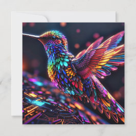 Cartão De Festividades Ano do Hummingbird: Uma Viagem Mensal