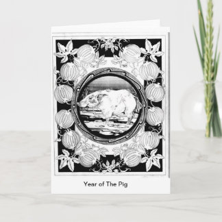 Cartão De Festividades Ano do porco