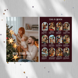Cartão De Festividades Ano em Revisão 12 Família de Fotos