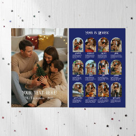 Cartão De Festividades Ano em Revisão 12 Família de Fotos