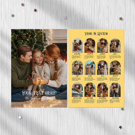 Cartão De Festividades Ano em Revisão 12 Família de Fotos