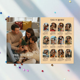 Cartão De Festividades Ano em Revisão 12 Família de Fotos