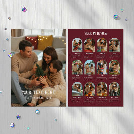 Cartão De Festividades Ano em Revisão 12 Família de Fotos