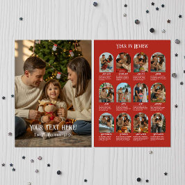Cartão De Festividades Ano em Revisão 12 Família de Fotos
