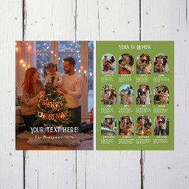 Cartão De Festividades Ano em Revisão 12 Família de Fotos